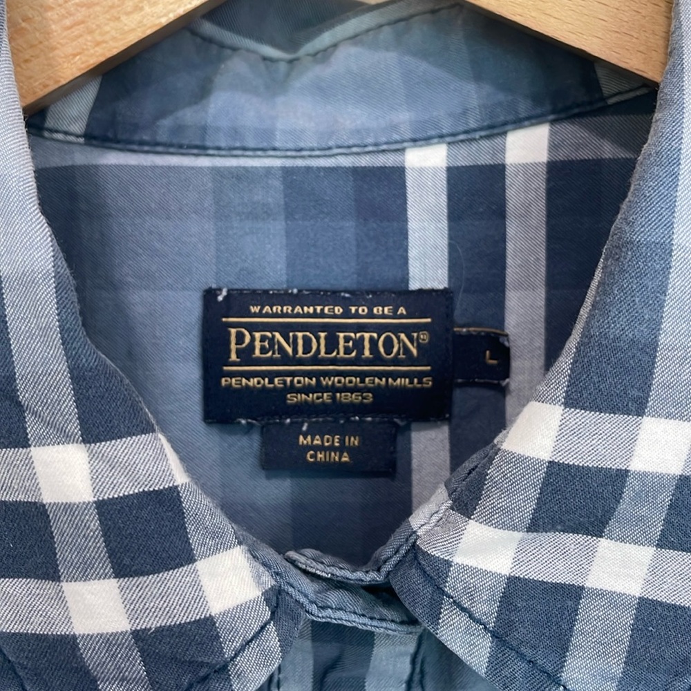 Pendleton Plaid Long Sleeve Button Down Shirt Men… - image 2